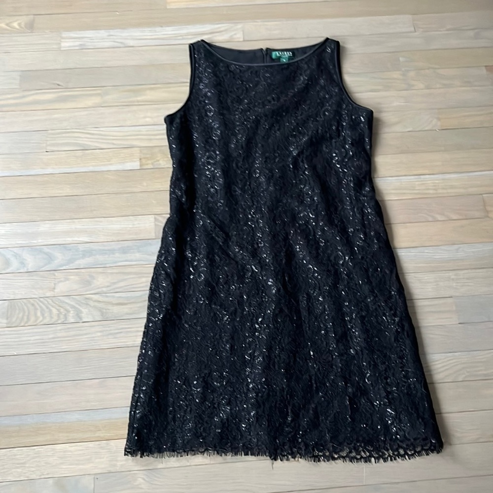 Size 16 Black Ralph Lauren Lace Dress